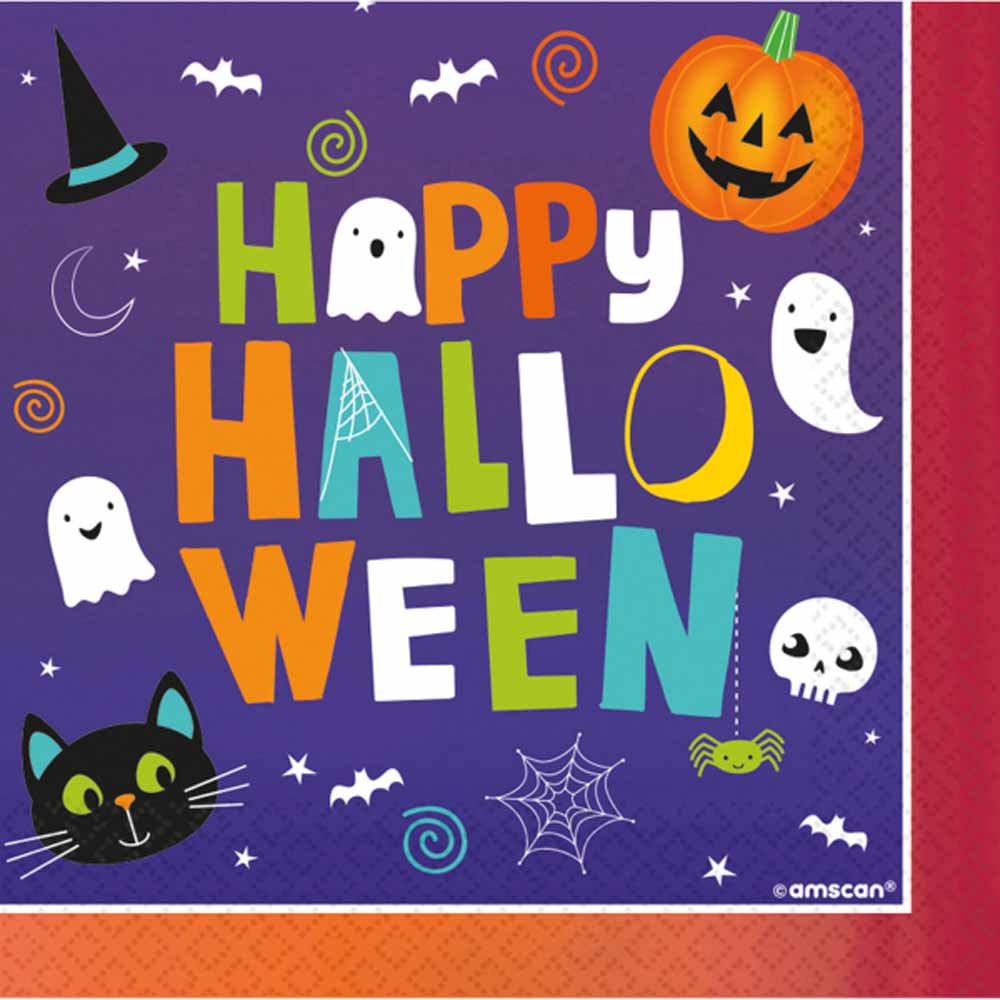 Halloween Servietter med Græskar – 16 Stk til Festen