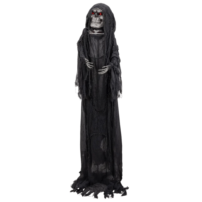 Skræmmende Halloween Skelet med Lys og Lyd - Uhyggelig Dekoration