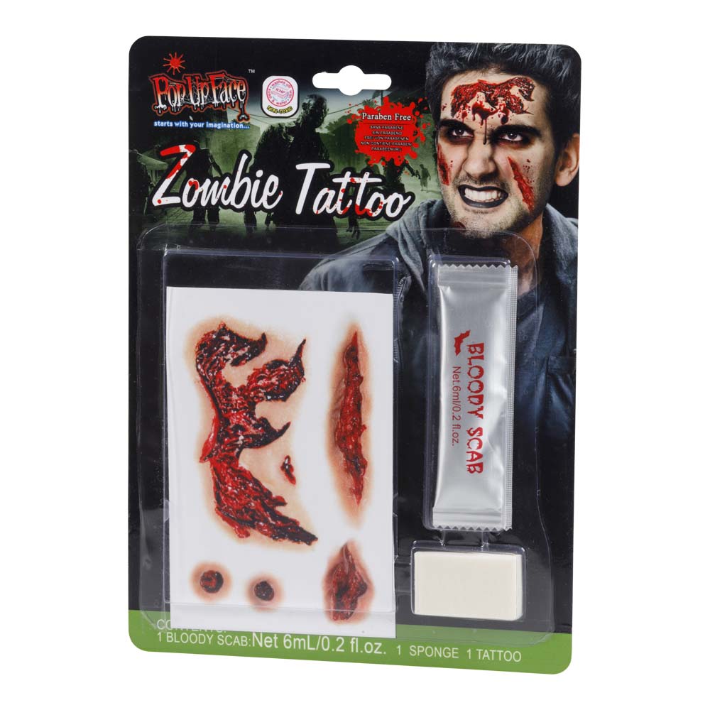 Skræmmende Zombie Tatoveringer til Halloween Festen