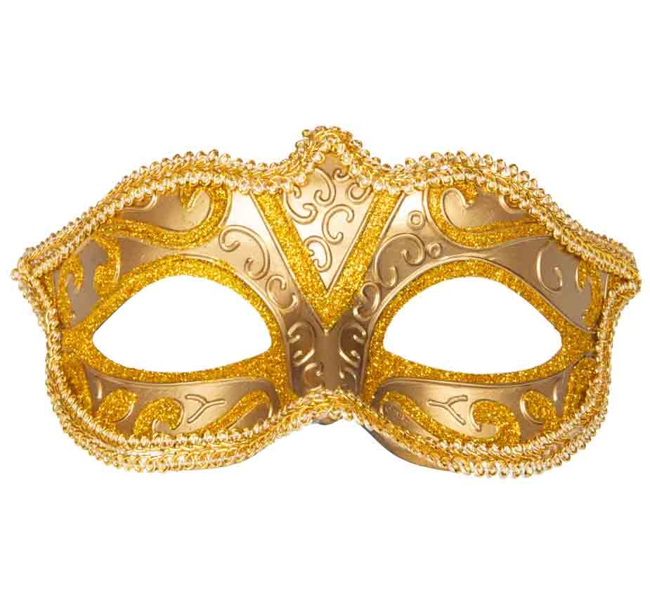 Elegant Guld Halvmaske til Fest – Uundgåelig Favorit
