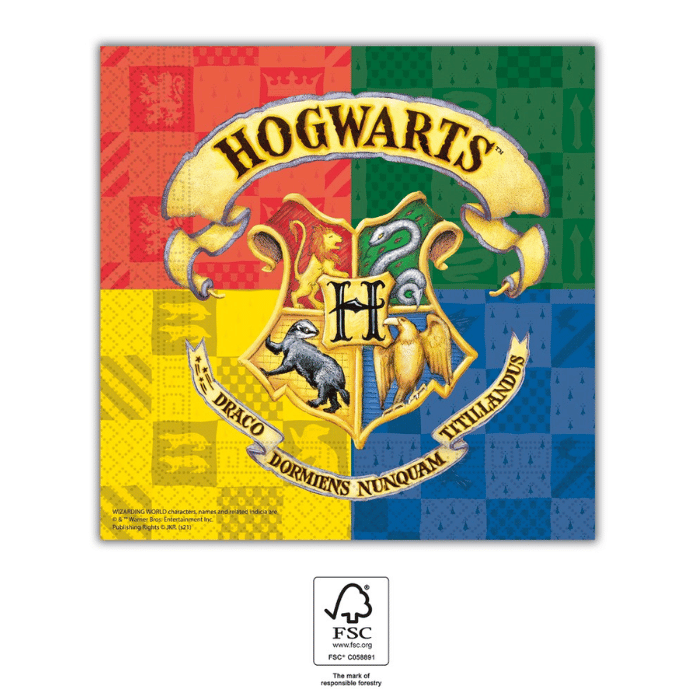 Harry Potter Servietter 20 stk – Magisk Festtilbehør