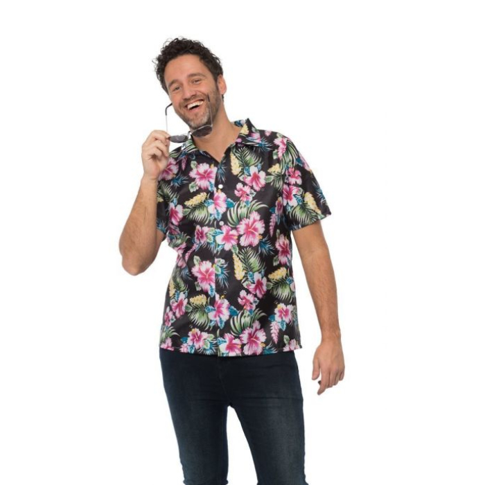Hawai Deluxe Skjorte i Sort - Perfekt til Strandfesten!