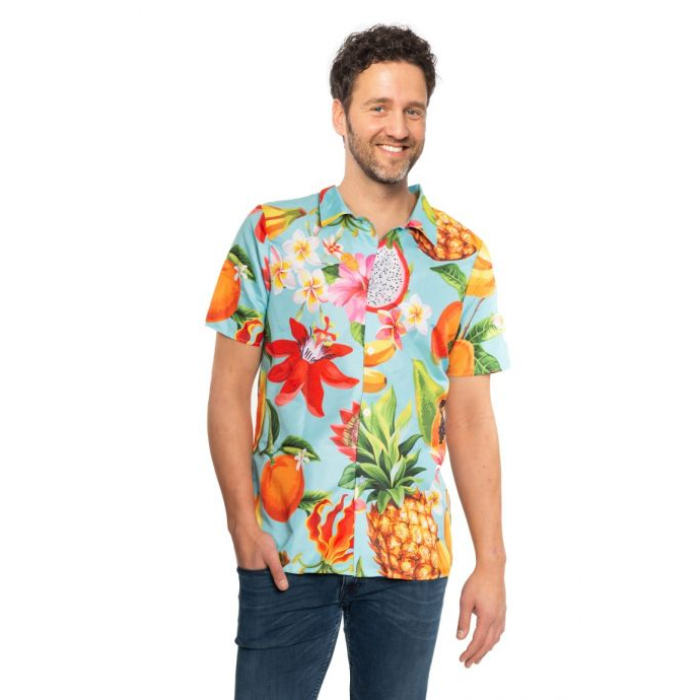 Festlig Hawai Skjorte med Farverige Frugtmotiver