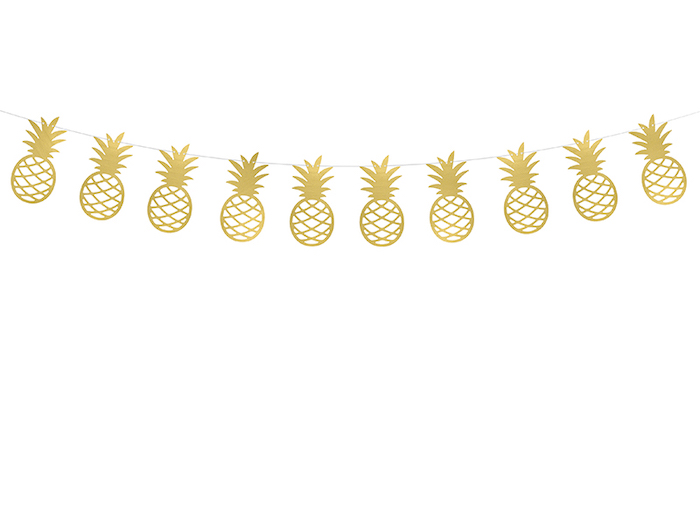 Hawaii Guld Ananas Guirlande til Fest og Dekoration