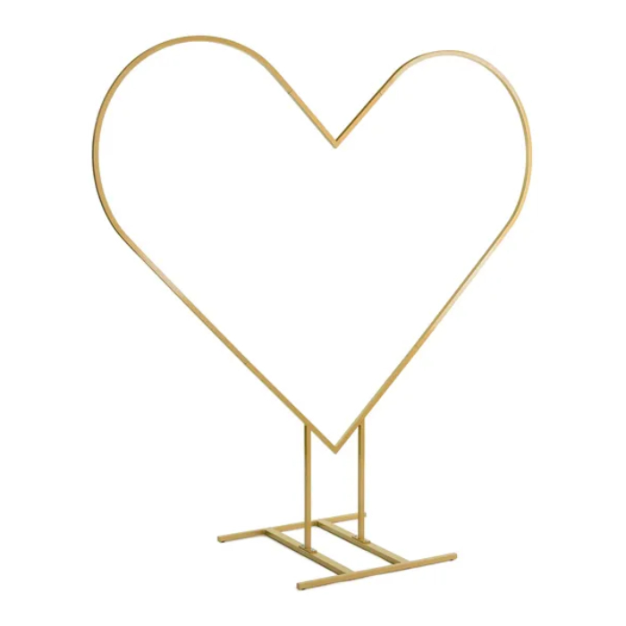 Hjerteformet Guld Backdrop Stativ til Fest og Fotografi