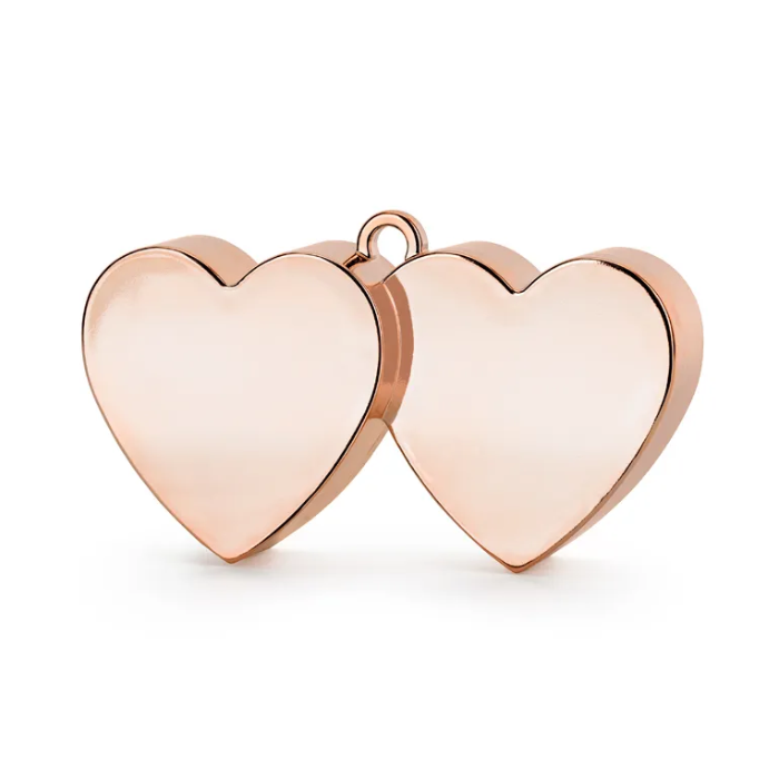Hjerteformet Rose Gold Ballonvægt - Perfekt til fest!