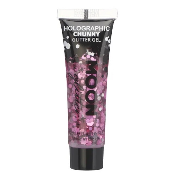 Holografisk Chunky Glitter Gel i Pink fra Moon Creations