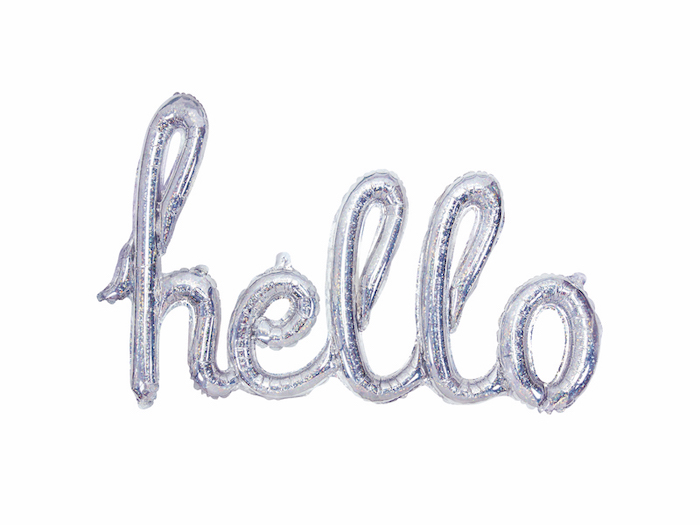 Holografisk Hello Folieballon 72