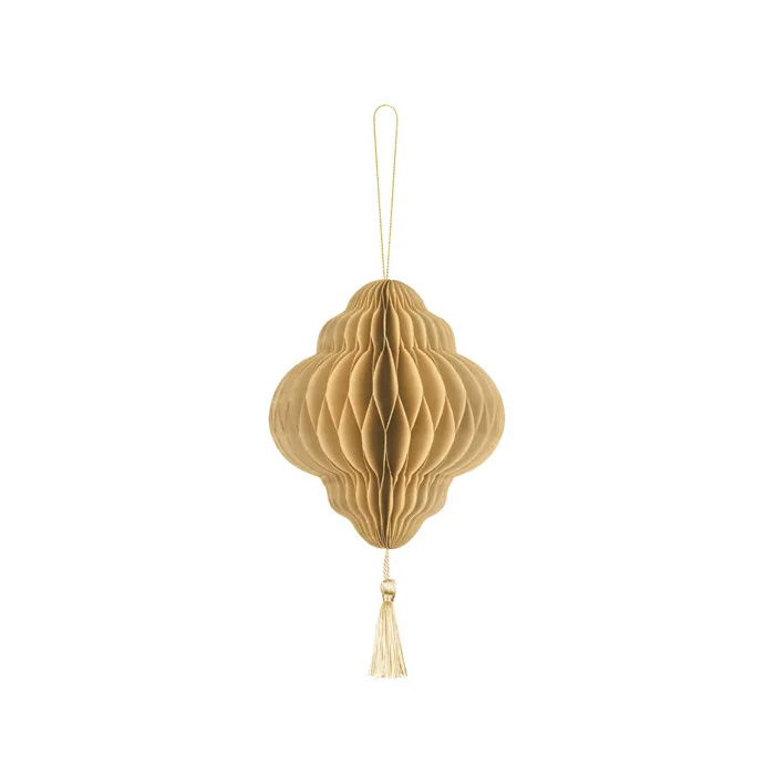 Beige Honeycomb Lanterne til Festlige Anledninger