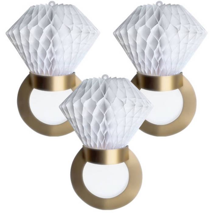 Honeycomb Ringe 3x 28 cm til Festlige Anledninger