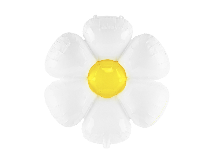 Hvid Blomst Folieballon - Ideel til festlige begivenheder