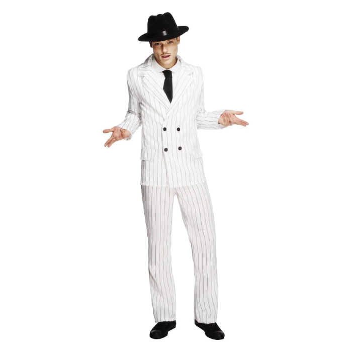 Hvid Gangster Kostume til Temafest - Gør Indtryk!