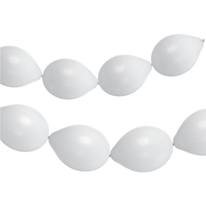 Hvid Ballon Guirlande - Perfekt til Festlige Anledninger!