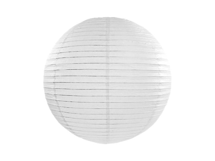 Hvid Papirlanterne 30 cm til Festdekorering