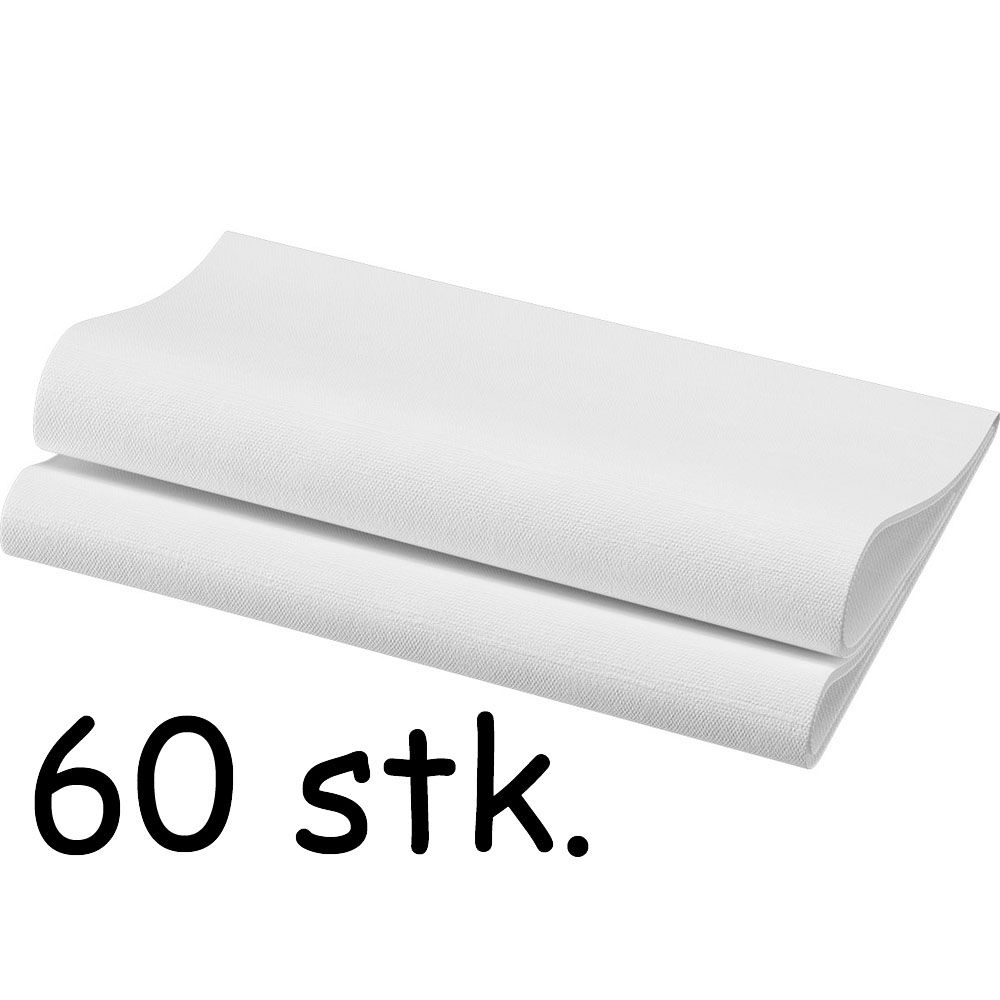 Hvide Middagsservietter – 60 stk. til Festlige Anledninger