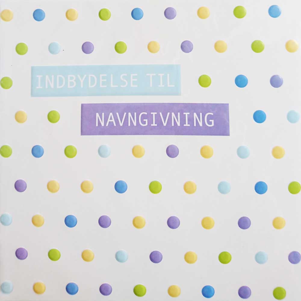Elegant Indbydelse til Drengs Navngivning – 5 stk.