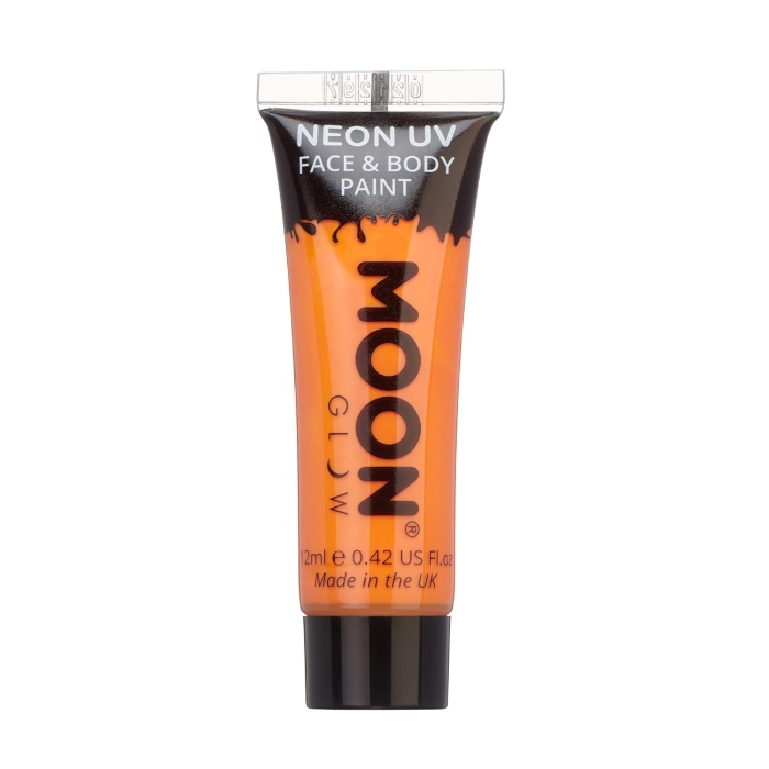 Intens Neon Ansigts- og Kropsmaling - Orange 12 ml