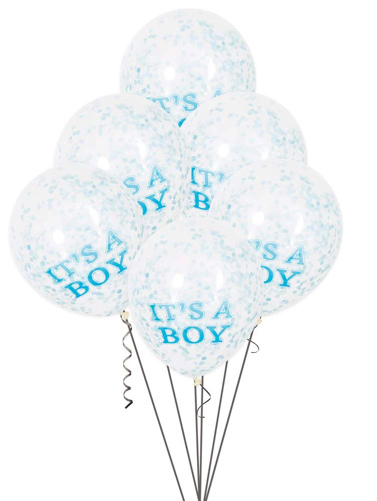 Dreng Konfetti Balloner til Baby Shower – Bestil nu!