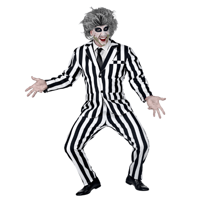 Jakkeset Kostume Med Sort Hvid Striber