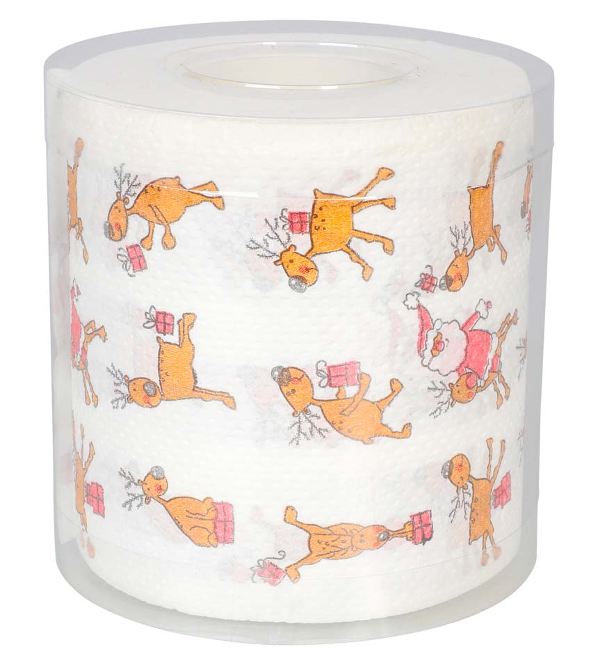 Sjovt Jule Toiletpapir med Festlige Motiver - Julestemning!