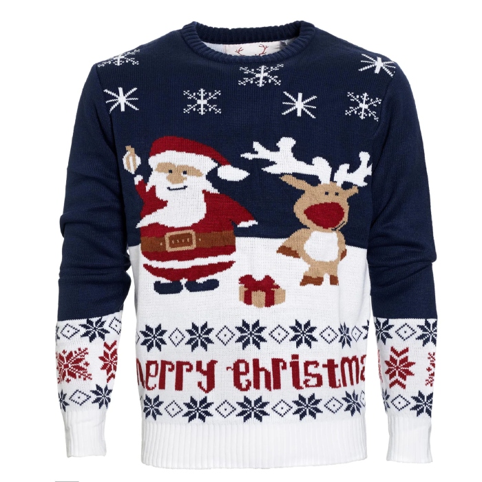 Julesweater Merry Christmas i økologisk bomuld - Køb nu!