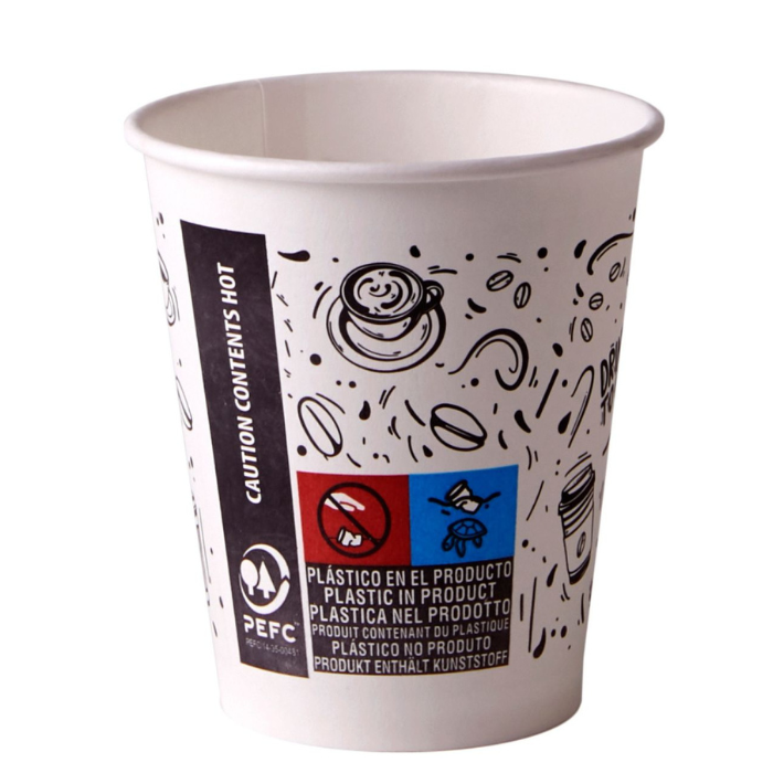 Kaffekrus Engangs Papbægre Hvid 210   X50