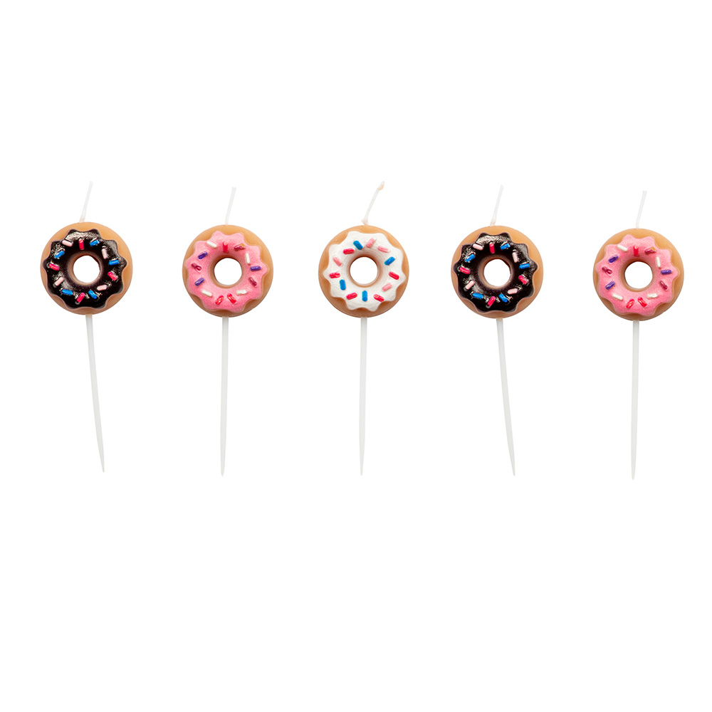 Farverige Donuts Kagelys til Festlige Fejringer