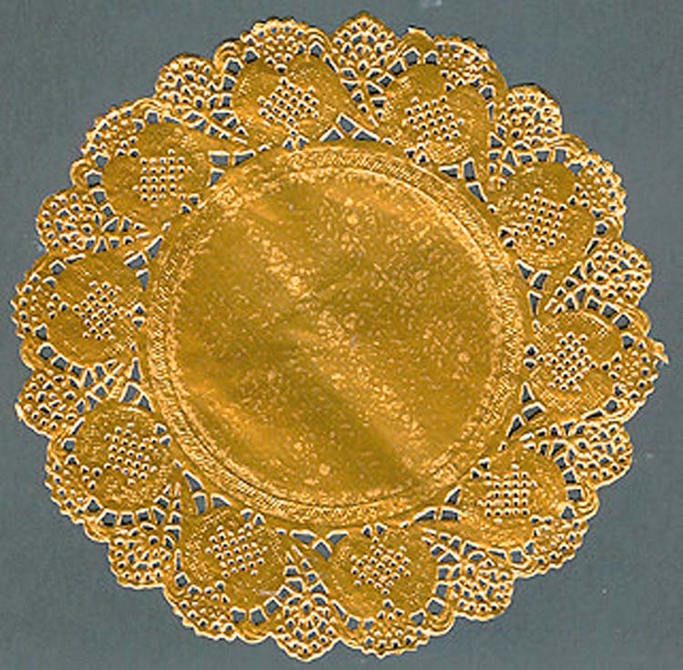 Kagepapir Guld ø16cm   Stk