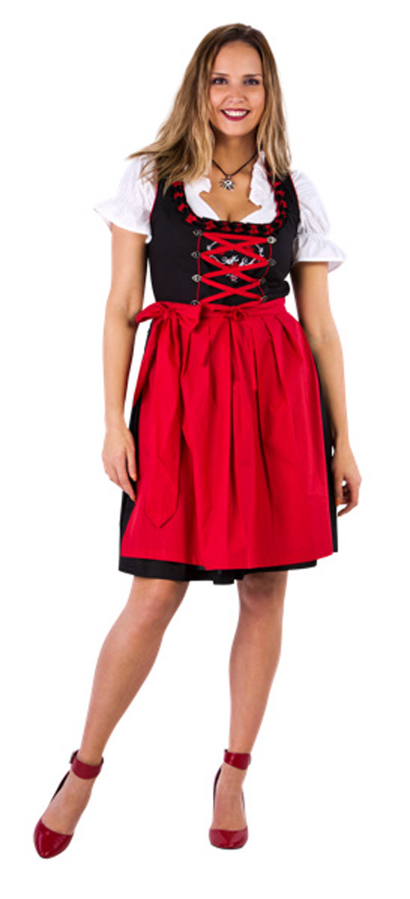 Klassisk Rød og Sort Dirndl til Oktoberfest – Must-Have!