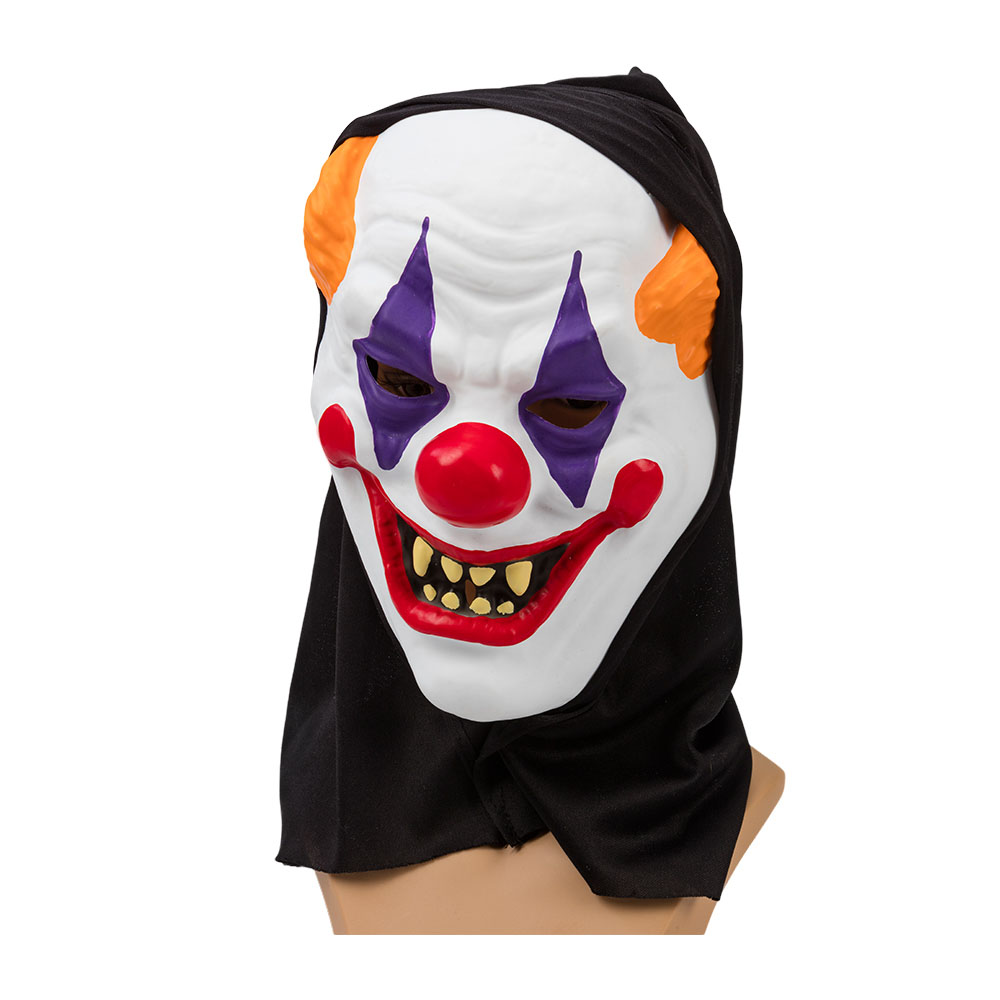 Skræmmende Klovnemaske med Hætte til Halloween Fest