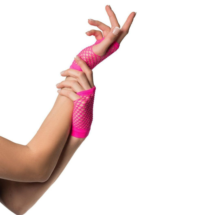 Korte Fingerløse Handsker til Kvinder i Neon Pink