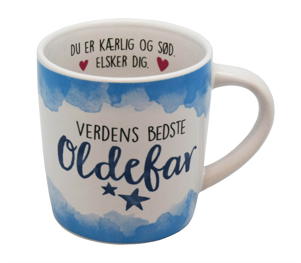 "Oldefar Krus med Hjertebesked i Elegant Gaveæske"
