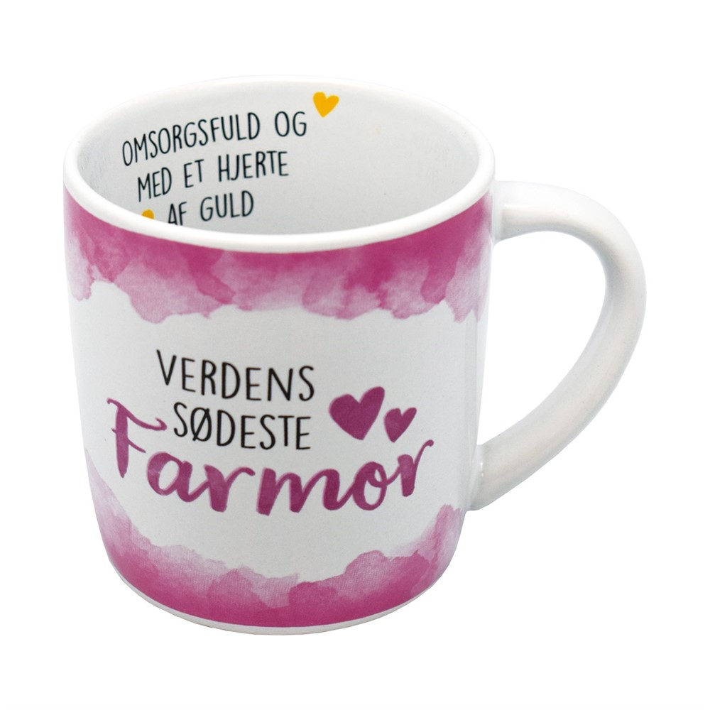 Gaveæske med krus til Verdens Bedste Farmor - Perfekt gave!