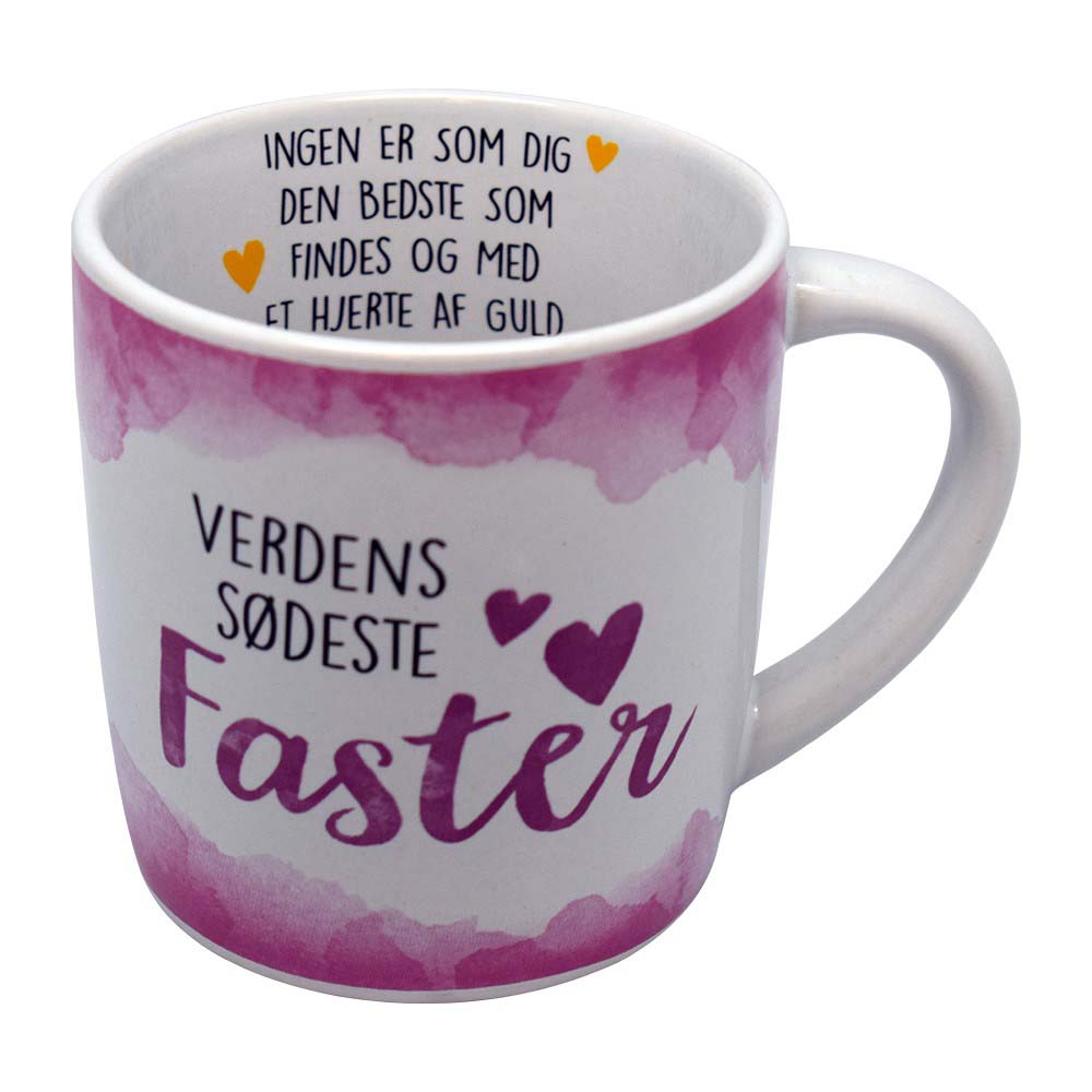 Krus "Verdens Sødeste Faster" i Gaveæske - Fantastisk Gave!