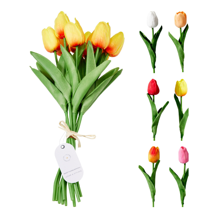 Kunstige Tulipaner 10 Stk 32   Assorteret