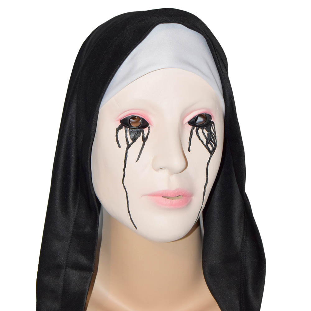 Skræmmende Grædende Nonne Maske til Halloween Fest