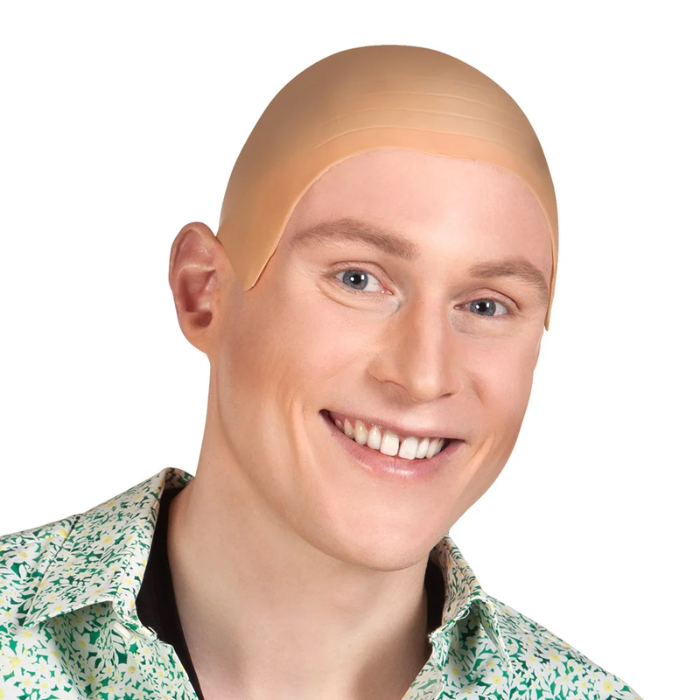 Latex Skaldet Paryk - Perfekt til Fest og Temaer