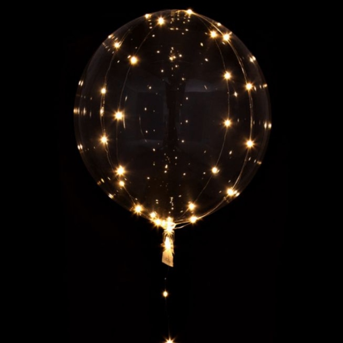 LED Ballon Lyskæde 2x Hvid - Festbelysning Tilbud!