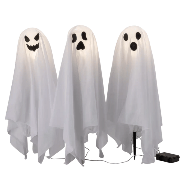 LED Havespøgelser med Timer - Perfekt til Halloween!