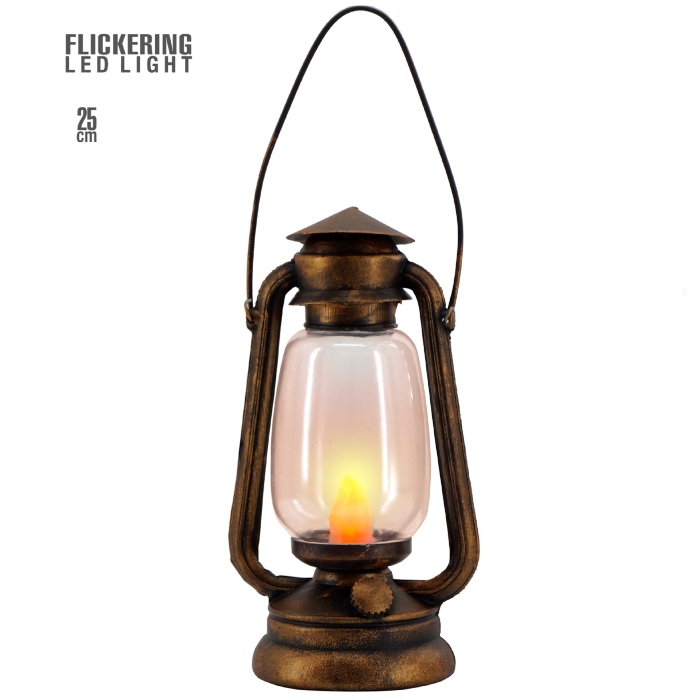 LED Lanterne 25 cm - Brun til dit hjem