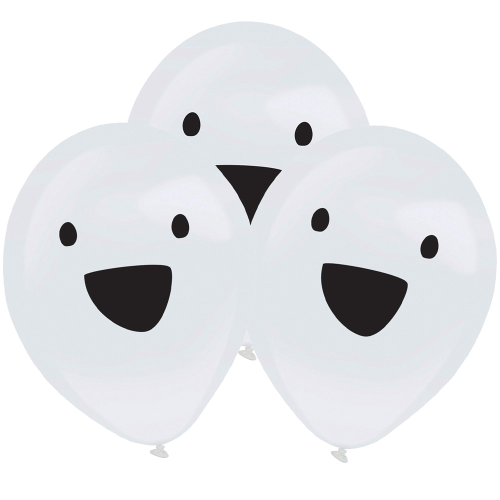 Lysende Halloween Spøgelseballoner – 4 stk. til Festen