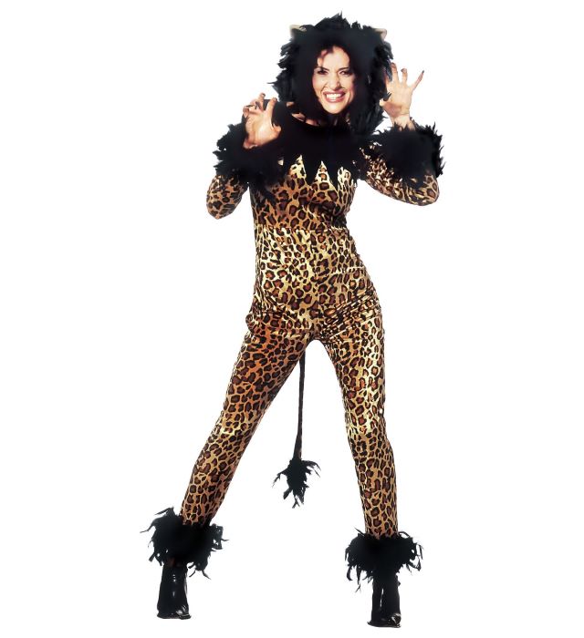 Leopard Kostume Heldragt med Fjerkanter - Fantastisk Tilbud!