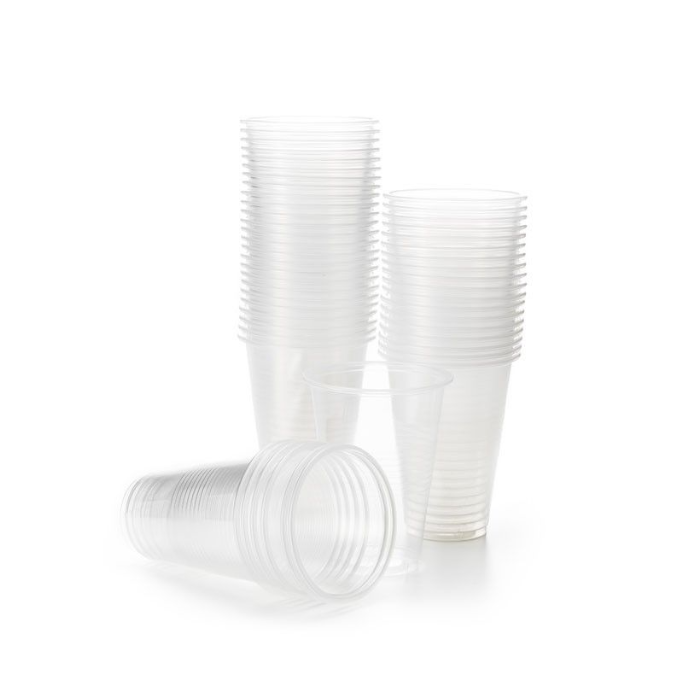 1 Liter Transparent Plastikkrus til Øl - Fantastisk Tilbud!