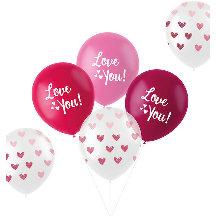 Love You Ballon Mix Pink 6x 33