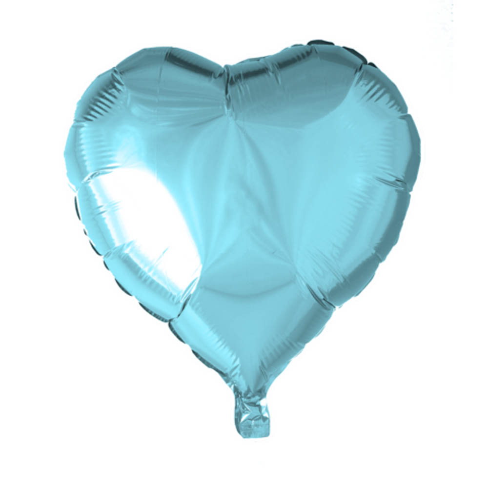 Lyseblå Hjerte Folieballon til Fest og Fejring