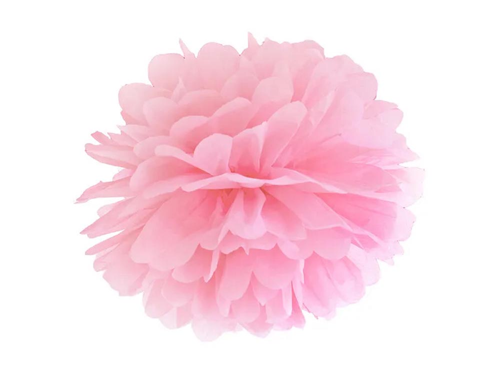 Lyserød Pompom Ø25 cm til Festlige Begivenheder