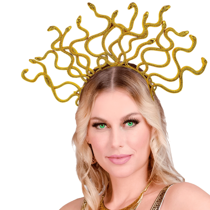 Medusa Guld Hårbøjle – Fantastisk tilbud til festlige lejligheder!