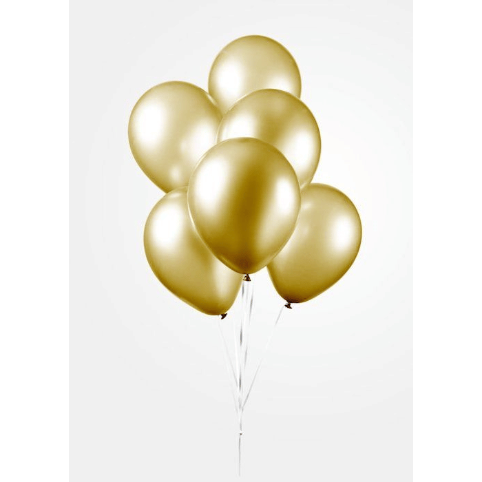 Metallic Guld Balloner - 100 stk. til Festen!