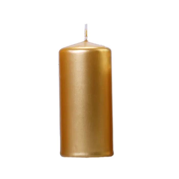 Metallic Guld Stearinlys - Ideelle til Guldfest!