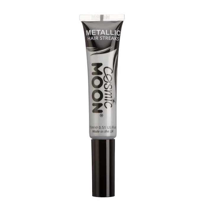 Metallic Sølv Hårfarve - 15 ml til Festkostumer